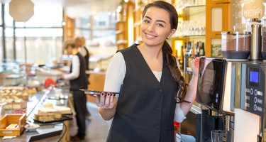 Kaffee in der Bäckerei