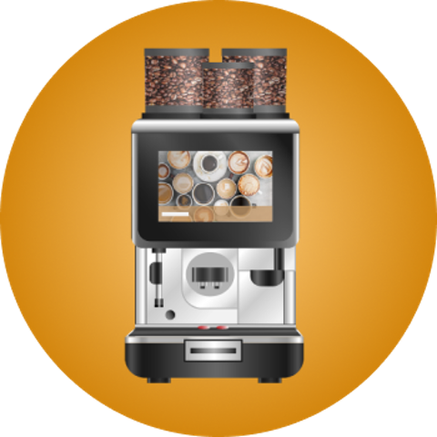 Kaffeemaschine Gastro Modell mittel mit Bohnenbehältern