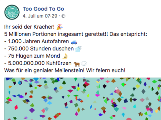 Too Good To Go auf Facebook